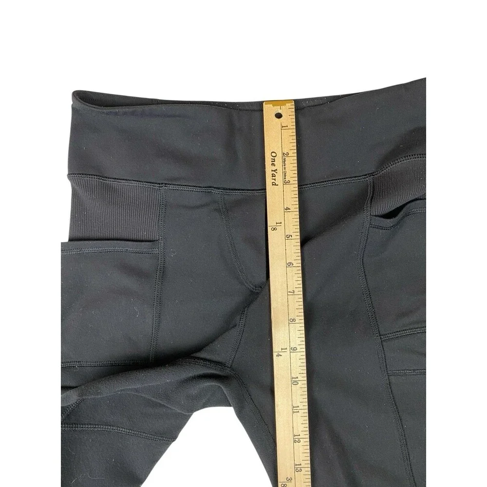 Lululemon Cargo Leggings Women’s 6 Black High Rise 26” Pocket Ankle Running Read